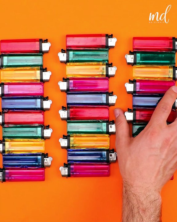 Lamp made out of lighters! 💡