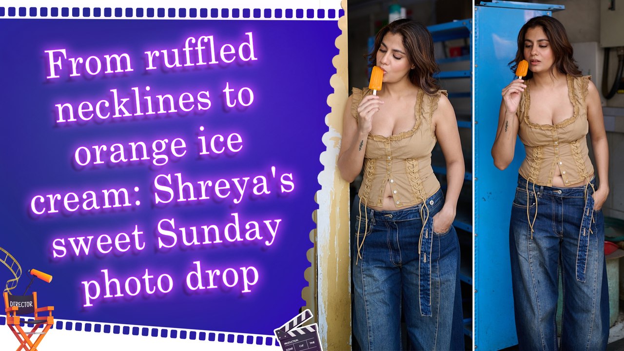 Shreya Dhanwanthary’s effortless sunday bliss with orange ice cream writes,'Candy & Sweetness'