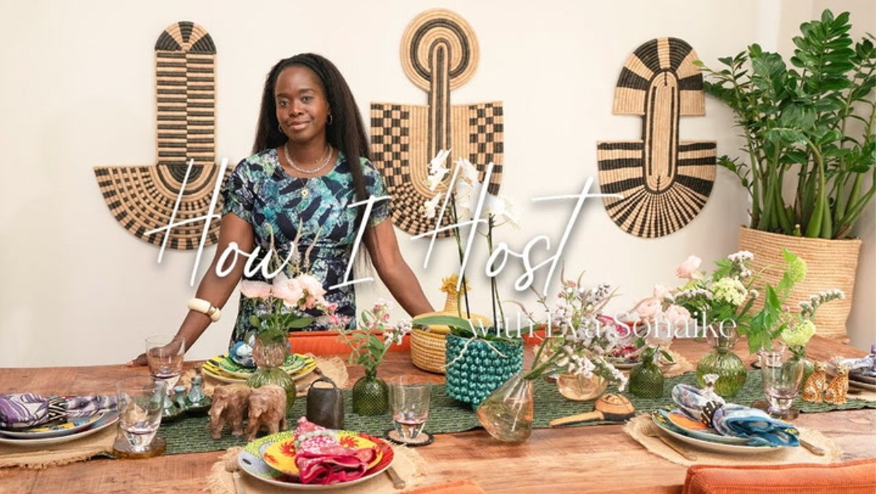 How To Create A Colorful Tablescape | How I Host... With Eva Sonaike | Homes & Gardens