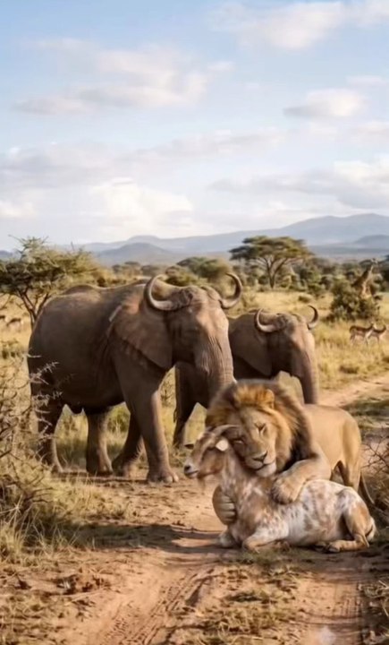 Lion and Goat Love Story!