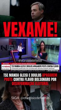 TSE manda Gleisi e Boulos apagarem posts contra Flávio Bolsonaro por desinformação eleitoral