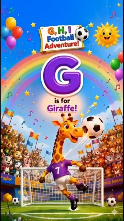 G H I Football Adventure ⚽ | Learn ABC with Fun Football! | Kids Alphabet Song #Shorts