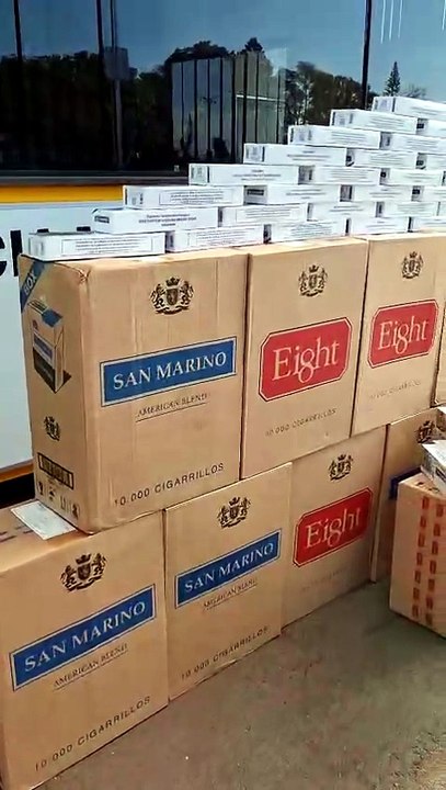BPRv apreende 7,5 mil maços de cigarros contrabandeados na PR-323