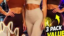 ODODOS 3-Pack Seamless Crop Tank Tops | Rib-Knit Racerback Workout Tops