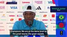 Vinicius insists Brazil are on the same level as World Cup favourites