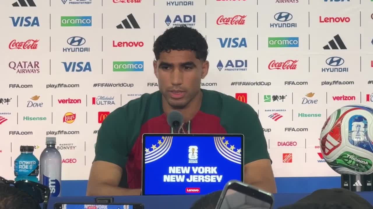 Les meilleurs moments de la conférence de presse d'Achraf Hakimi avant Brésil - Maroc