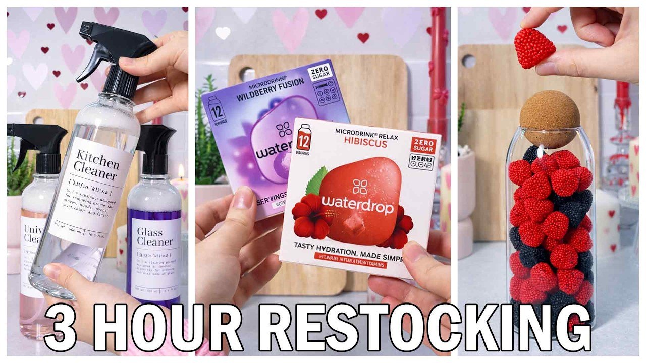 3 Hours of Satisfying Restocking ASMR ✨ | Cleaning, Organizing, Restocking for Relaxation