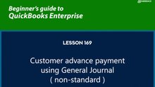 169 - Customer advance payment using General Journal  (non-standard)