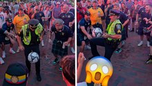Mundial 2026: Policía de Estados Unidos sorprende haciendo jueguitos con el balón y se roba el show