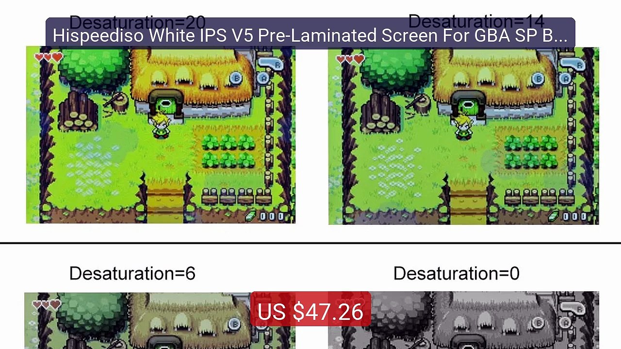 Hispeediso White IPS V5 Pre-Laminated Screen For GBA SP Built-in D... -- Best Deal 2026 | Shop Now!