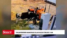 TIR şoförünün manevrası olası kazayı önledi; o anlar kamerada