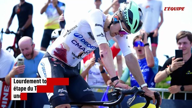 Après sa démonstration de courage sur la 7e étape du Tour Auvergne-Rhône-Alpes, Paul Seixas s'écroule dans les bras de son père à sa descente de vélo - Cyclisme - Tour Auvergne-Rhône-Alpes