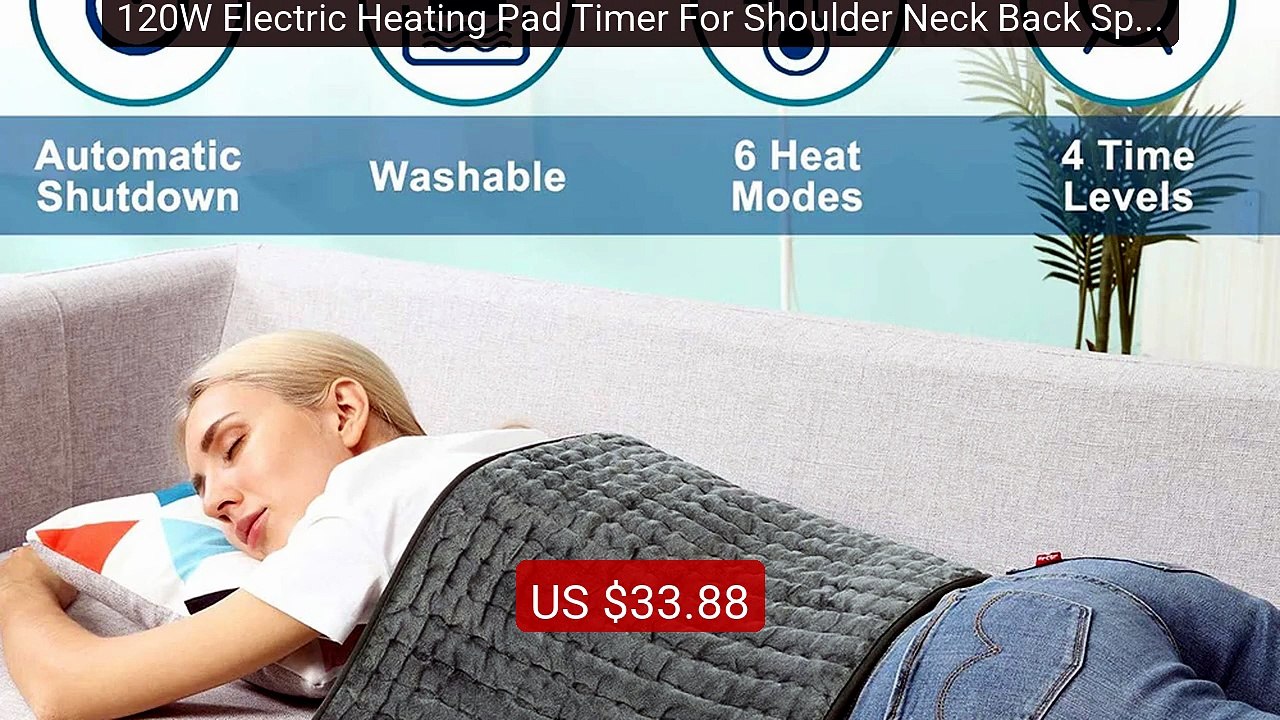 120W Electric Heating Pad Timer For Shoulder Neck Back Spine L... -- Hot Deal 2026 | Limited Offer!