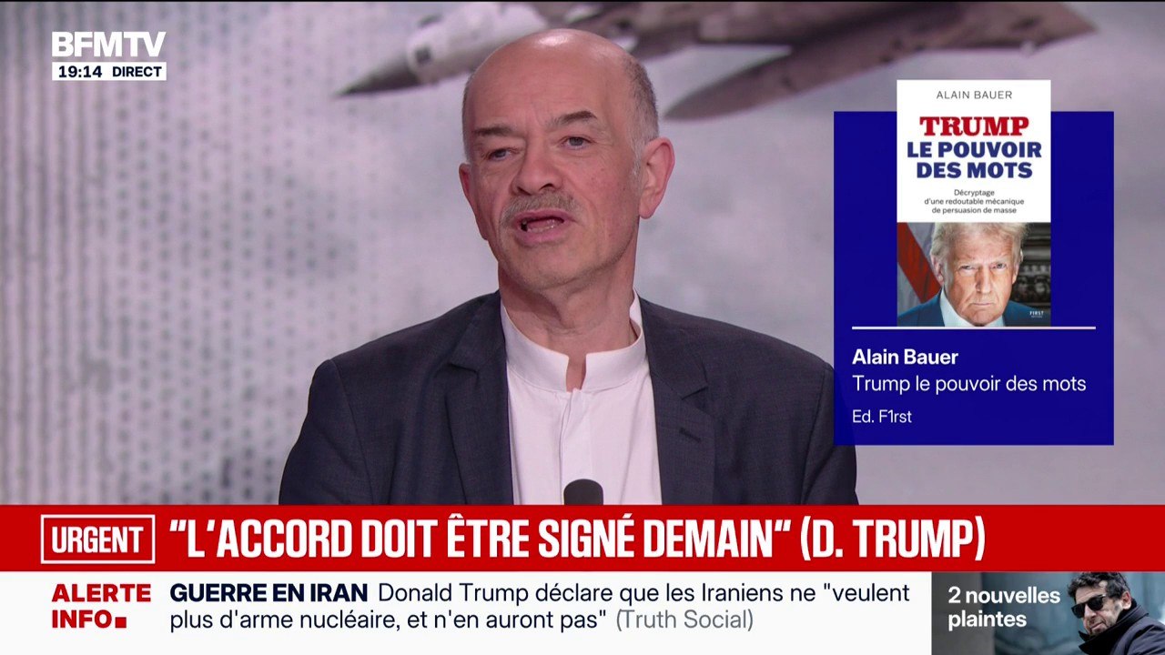 Iran/États-Unis: "Chez Donald Trump, tout est symbole", analyse Alain Bauer, auteur du livre "Trump, le pouvoir des mots"