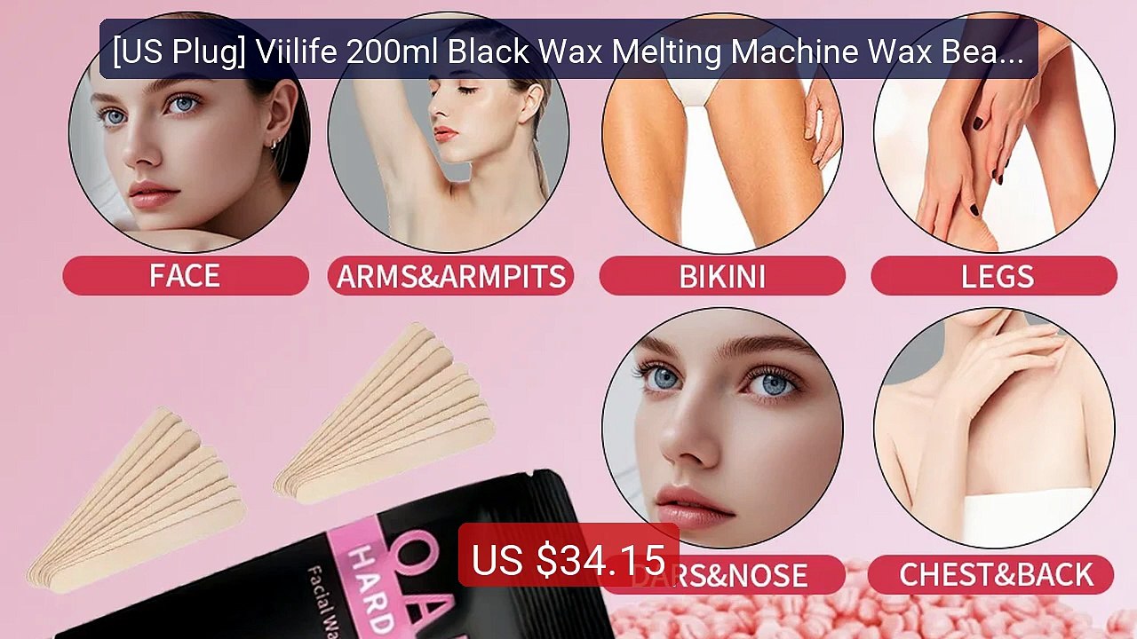 [US Plug] Viilife 200ml Black Wax Melting Machine Wax Beans S... -- Amazing Value 2026 | Must Have!