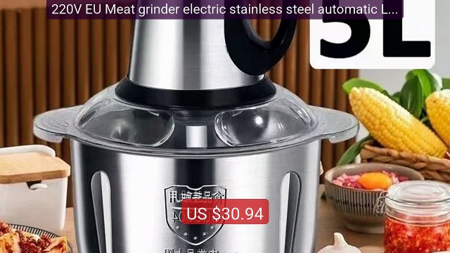 220V EU Meat grinder electric stainless steel automatic Large ... Best Buy 2026 | Great Quality!