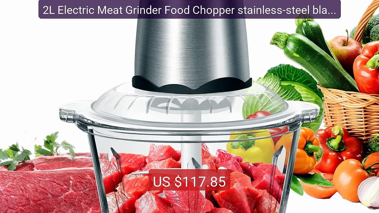 2L Electric Meat Grinder Food Chopper stainless-steel blades  Smal... -- Best Deal 2026 | Shop Now!