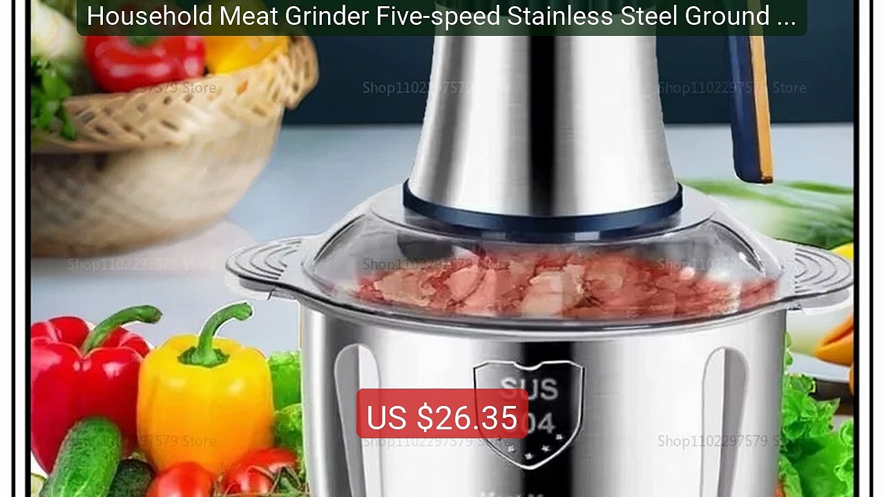 Household Meat Grinder Five-speed Stainless Steel Ground Meat Fruit... -- Top Rated 2026 | Buy Now!