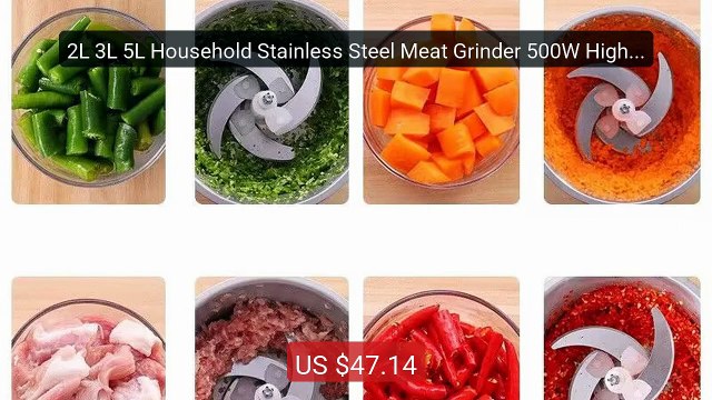 2L 3L 5L Household Stainless Steel Meat Grinder 500W High Power Bl... Best Deal 2026 | Shop Now!