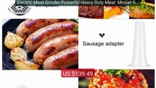 Electric Meat Grinder Powerful Heavy Duty Meat  Mincer filler ... -- Best Buy 2026 | Great Quality!