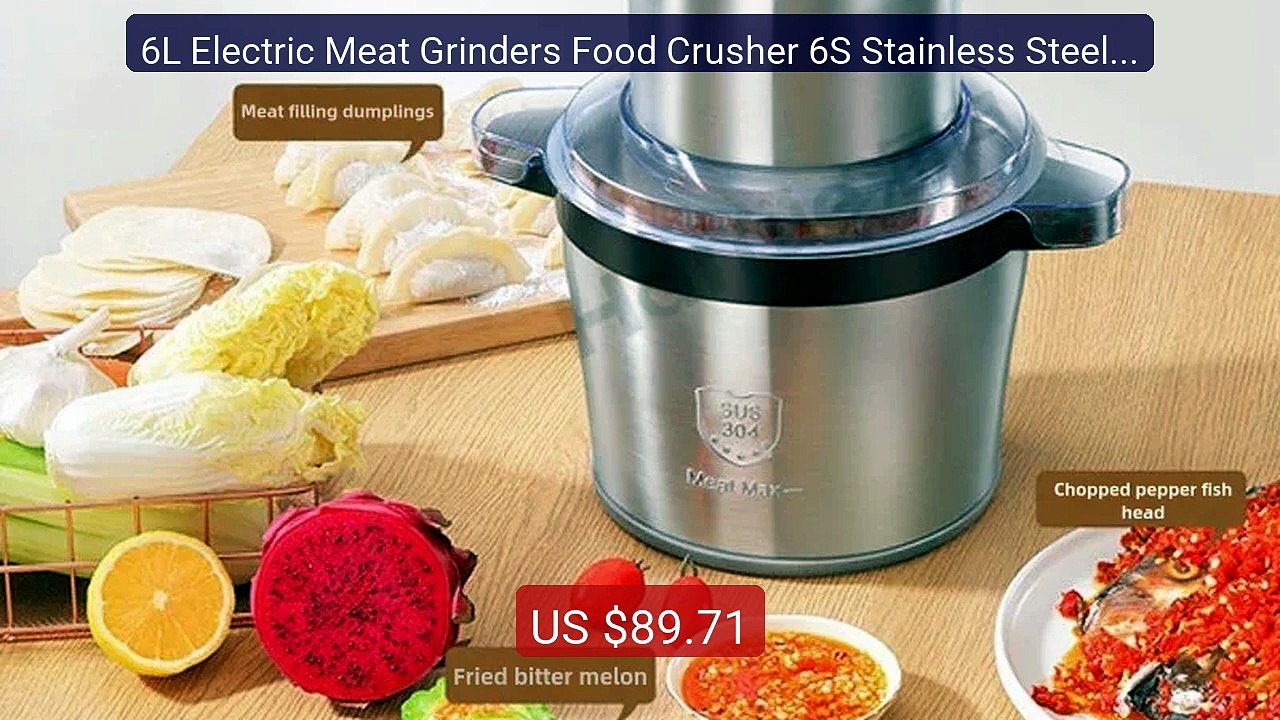 6L Electric Meat Grinders Food Crusher 6S Stainless Steel Mul... -- Amazing Value 2026 | Must Have!