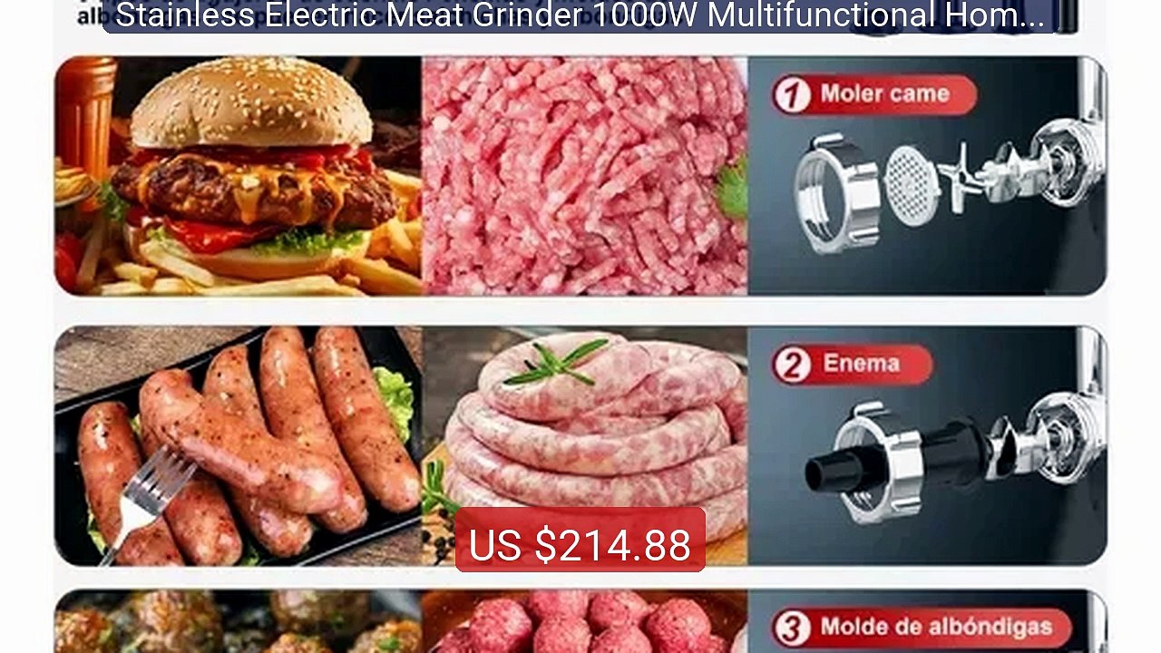 Stainless Electric Meat Grinder 1000W Multifunctional Home ... -- Top Pick 2026 | Unbeatable Price!