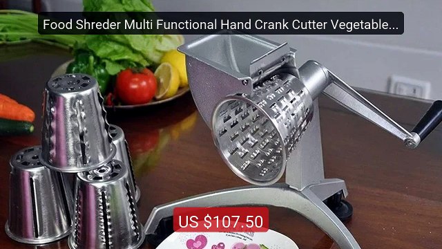 Food Shreder Multi Functional Hand Crank Cutter Vegetable Chee... Best Buy 2026 | Great Quality!