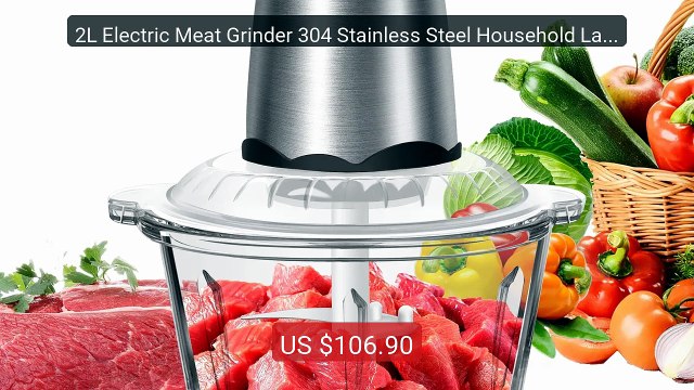 2L Electric Meat Grinder 304 Stainless Steel Household Large Capaci... Top Rated 2026 | Buy Now!