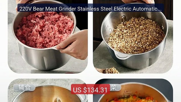 220V Bear Meat Grinder Stainless Steel Electric Automatic Mul... Amazing Value 2026 | Must Have!