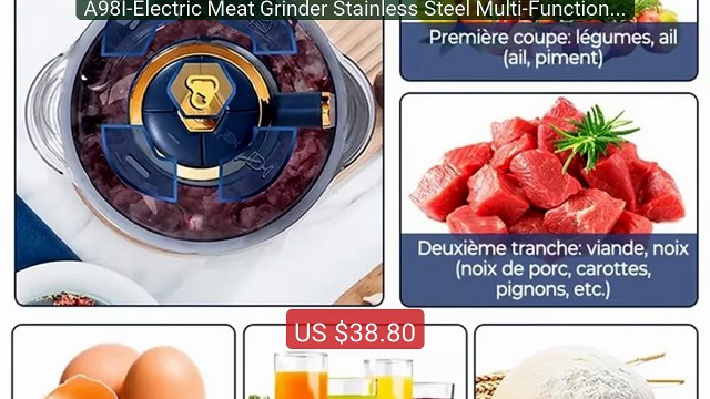 A98I-Electric Meat Grinder Stainless Steel Multi-Function Food Proc... Top Rated 2026 | Buy Now!