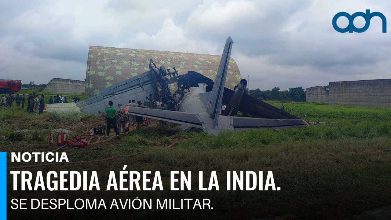 Tragedia aérea en la India. Se desploma avión militar.