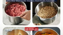 220V Bear Meat Grinder Stainless Steel Electric Automatic Mult... -- Best Buy 2026 | Great Quality!