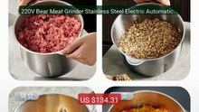 220V Bear Meat Grinder Stainless Steel Electric Automatic Mul... -- Amazing Value 2026 | Must Have!