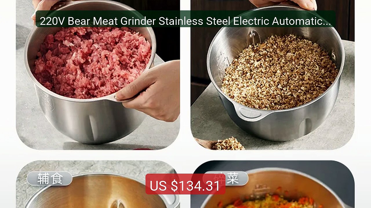 220V Bear Meat Grinder Stainless Steel Electric Automatic Mul... -- Amazing Value 2026 | Must Have!