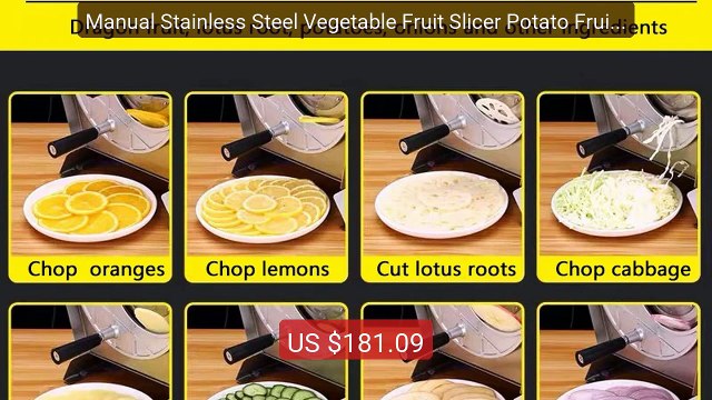 Manual Stainless Steel Vegetable Fruit Slicer Potato Fruit Che... Hot Deal 2026 | Limited Offer!