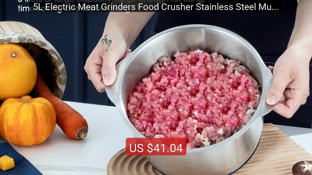 5L Electric Meat Grinders Food Crusher Stainless Steel Multifuncti... Best Deal 2026 | Shop Now!