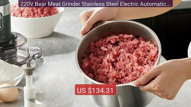 220V Bear Meat Grinder Stainless Steel Electric Automatic Mul... Amazing Value 2026 | Must Have!