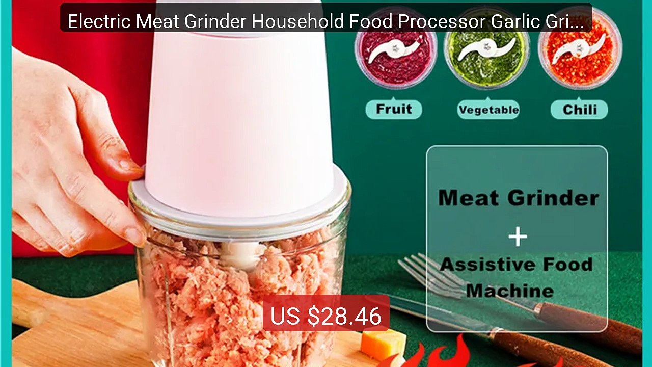 Electric Meat Grinder Household Food Processor Garlic Grinder ... -- Hot Deal 2026 | Limited Offer!