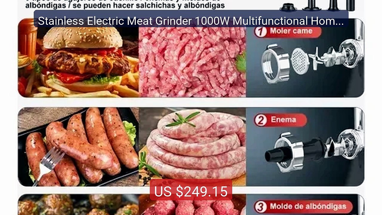 Stainless Electric Meat Grinder 1000W Multifunctional Home Sau... -- Hot Deal 2026 | Limited Offer!