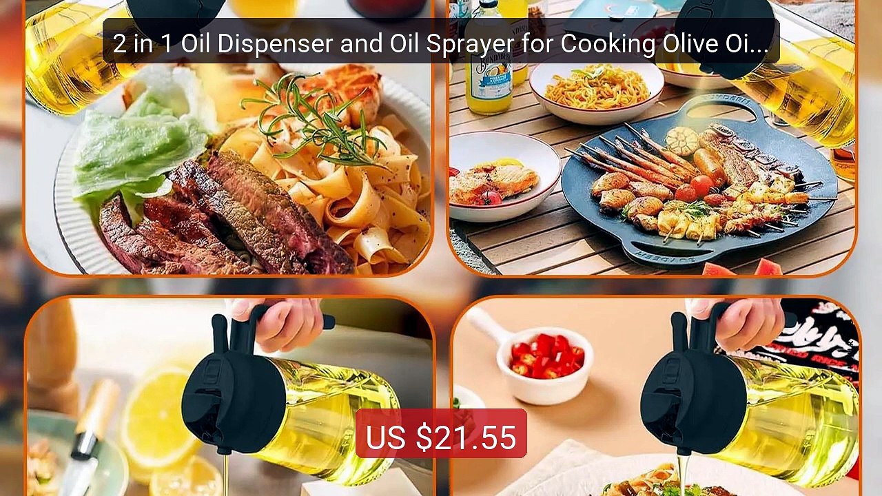 2 in 1 Oil Dispenser and Oil Sprayer for Cooking Olive Oil Sp... -- Amazing Value 2026 | Must Have!