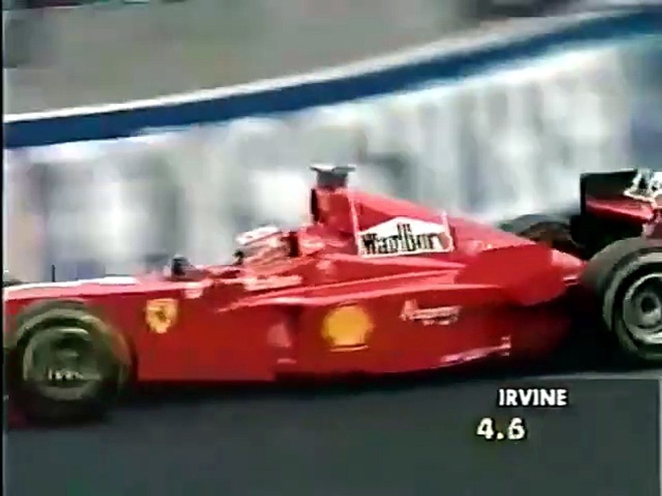 F1 – Eddie Irvine (Ferrari V10) lap in qualifying – Belgium 1998