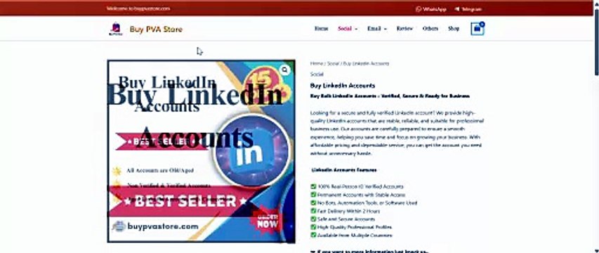 Buy LinkedIn Accounts | Verified & Aged Profiles