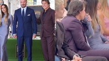 Cameras catch Victoria Beckham's reaction after Tom Cruise kisses her hand