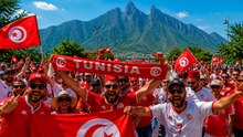 Afición de Túnez comienza la fiesta en Monterrey y se preparan para el duelo con Suecia