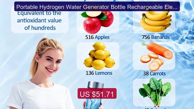 Portable Hydrogen Water Generator Bottle Rechargeable Electric Alka... Top Rated 2026 | Buy Now!