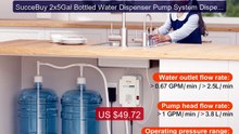 SucceBuy 2x5Gal Bottled Water Dispenser Pump System Dispensing Syst... -- Top Rated 2026 | Buy Now!