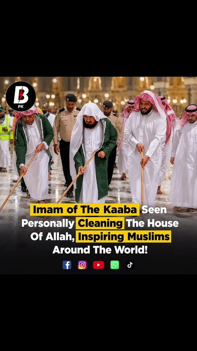 Imam of Kaaba Clean the Holy Kaaba personally