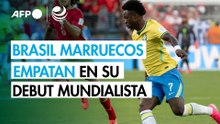 Brasil y Marruecos empatan 1-1 en su debut mundialista