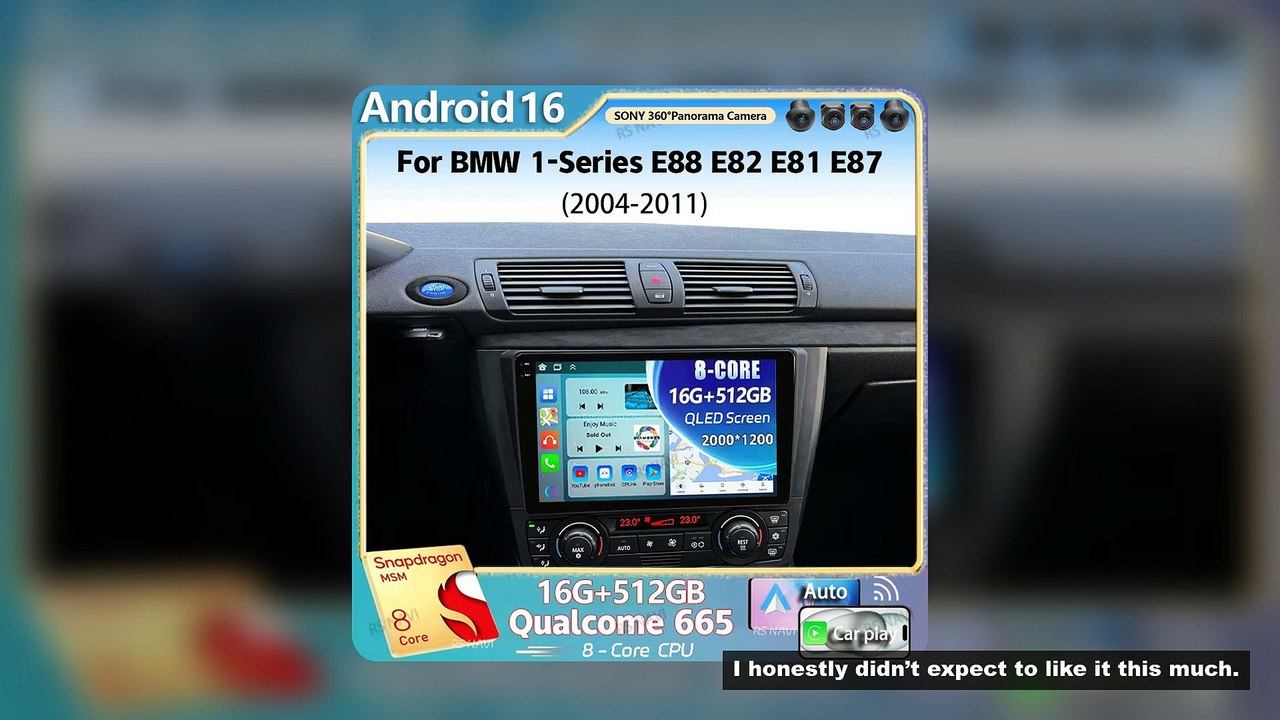 Android 16 For BMW 1-Series E88 E82 E81 E87 2004 - 2011 2K QLED Android Car Radio Multimedia Video P
