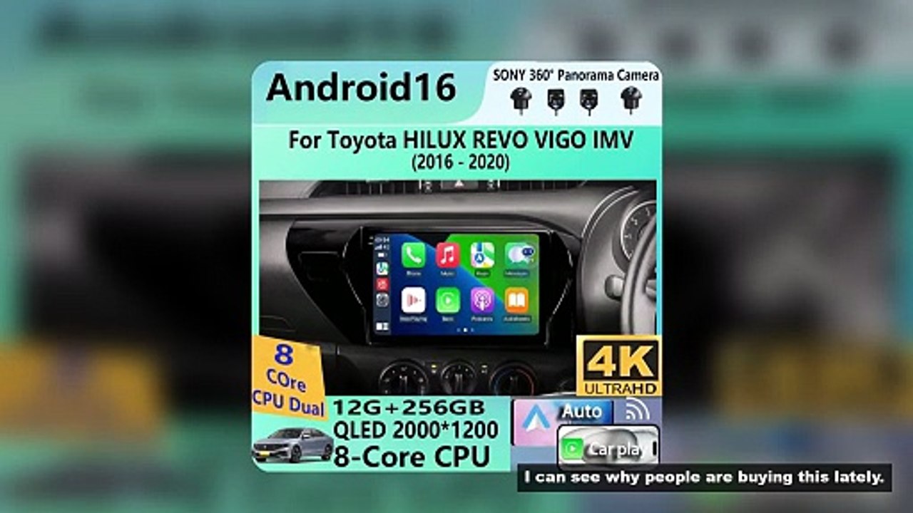 Android 16 Auto Carplay For Toyota HILUX REVO VIGO IMV 2016 2017 2018 2019 2020 Car Radio Multimedia